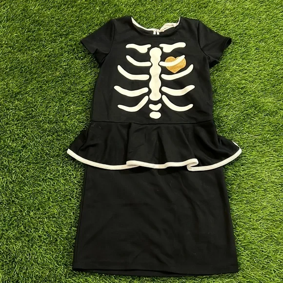 H&M | Dresses | Girls Hm Skeleton Halloween Dress | Poshmark